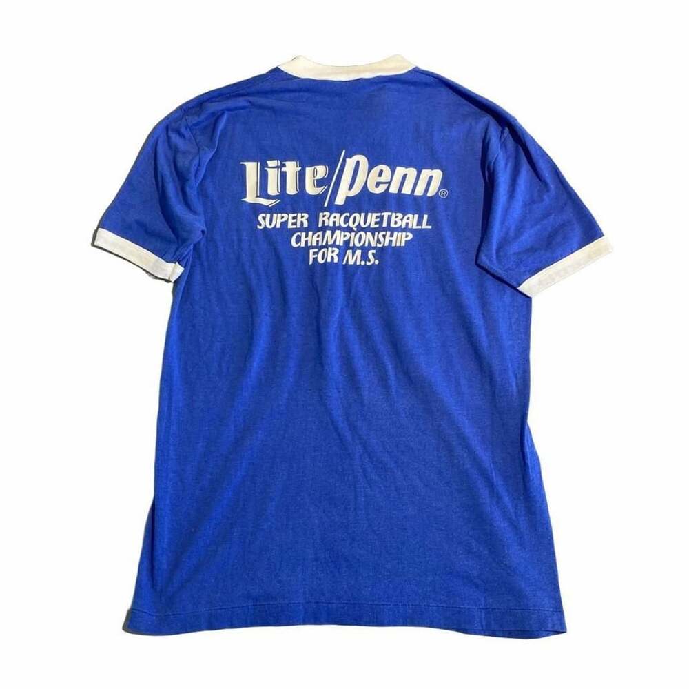 True vintage Downerwear Miller Lite Penn Racquetball Size XL Vintage T-Shirt